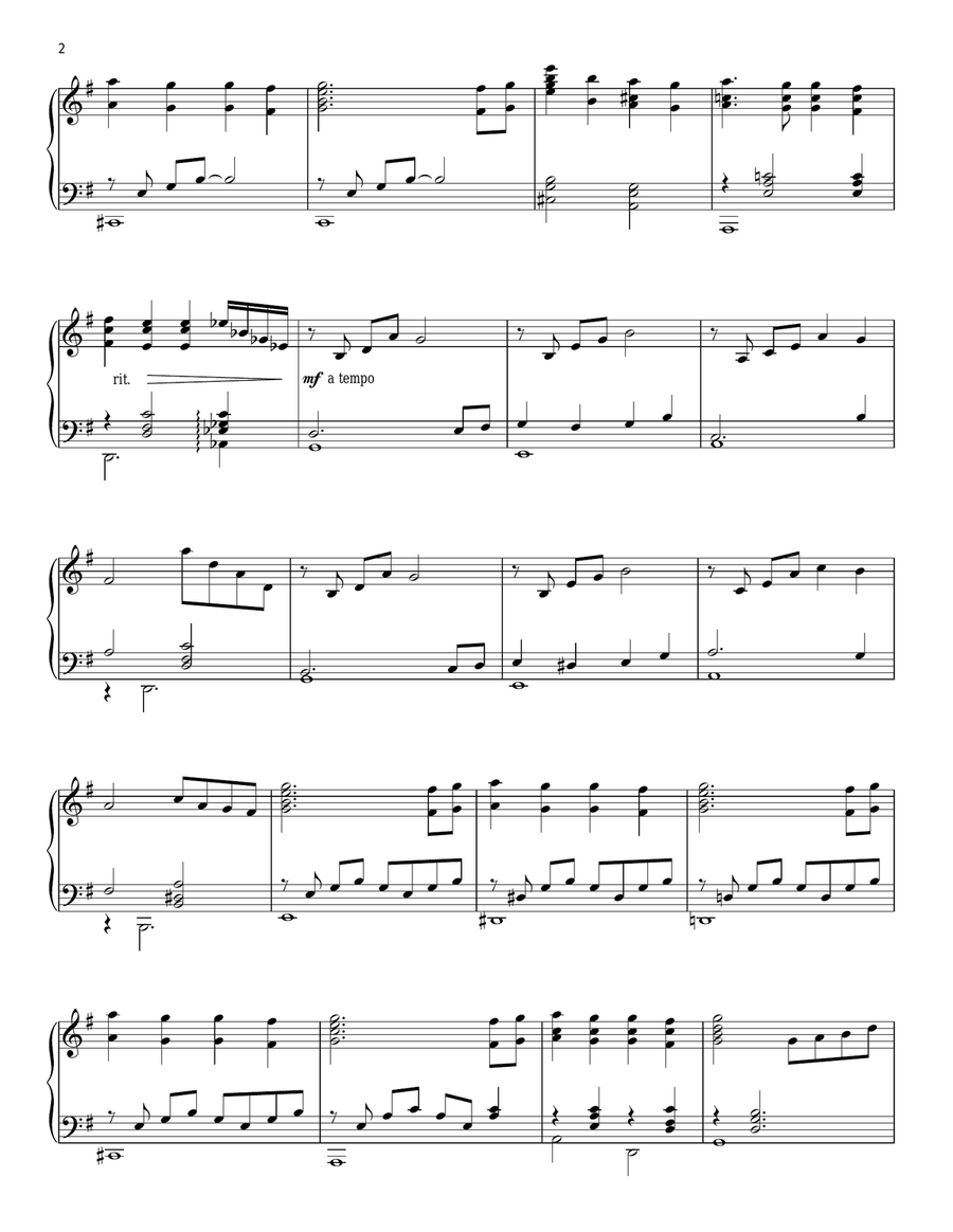 More (Ti Guardero Nel Cuore) Piano Solo scores gallery preview page 2