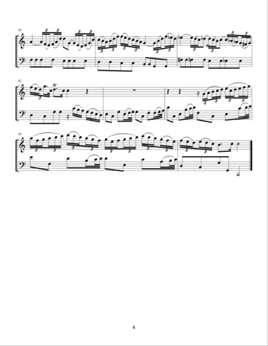 Violin Concerto in A Minor, BWV 1041 Second Movement String Duet scores gallery preview page 5