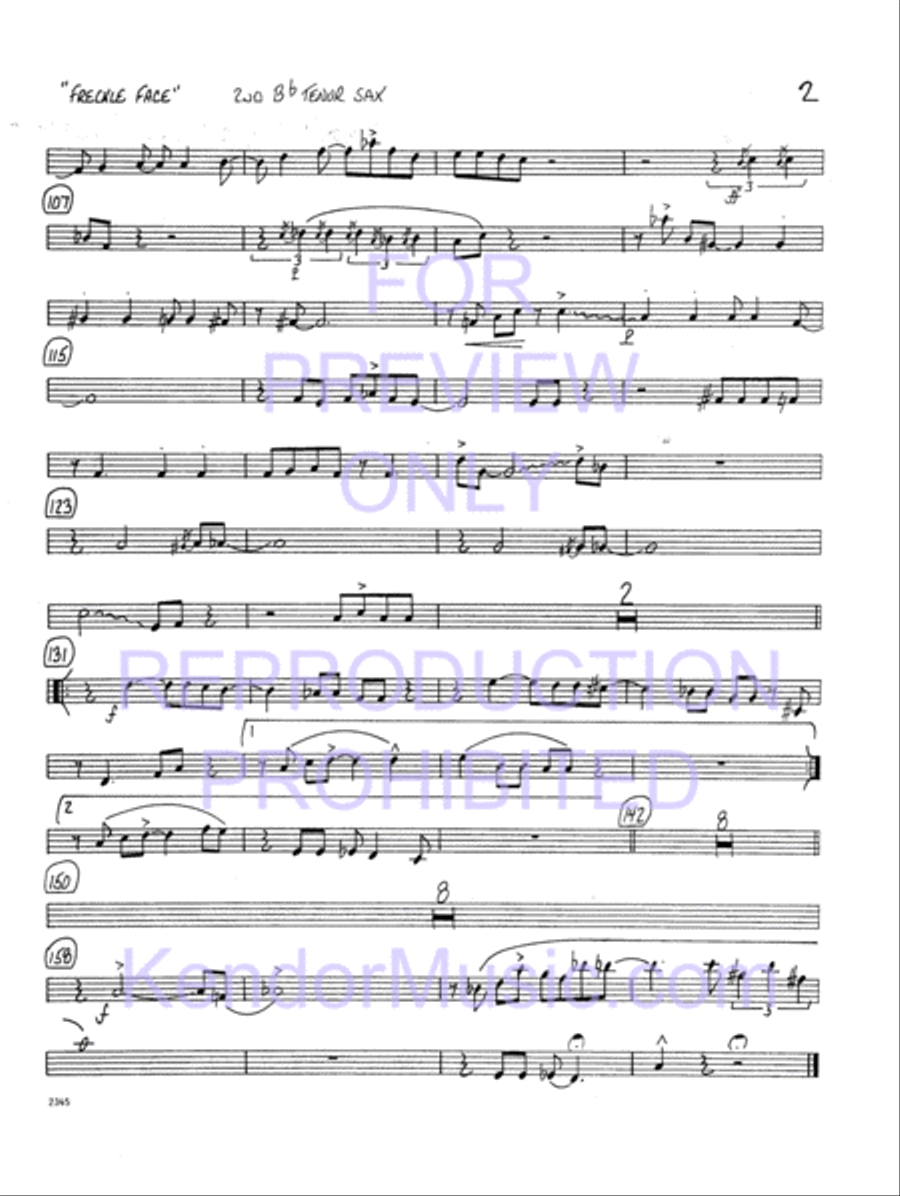 Freckle Face (Full Score) Jazz Ensemble scores gallery preview page 21