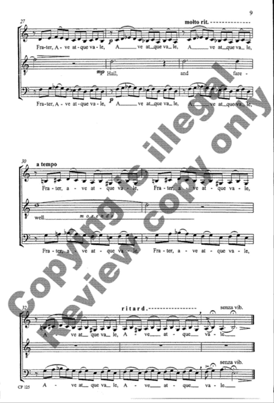 Three Songs from Catullus Tenor Voice scores gallery preview page 22