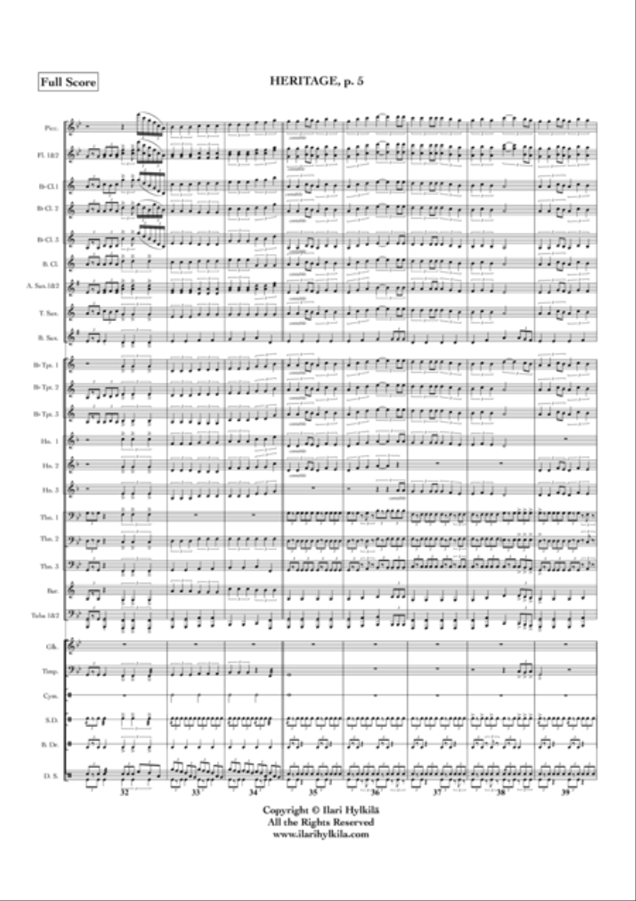 Heritage for marching band Concert Band scores gallery preview page 5