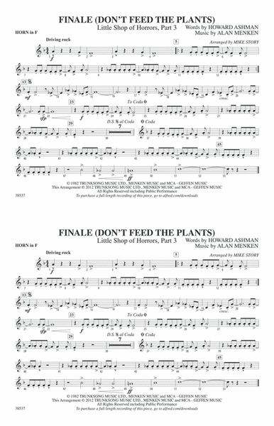 Finale (Don't Feed the Plants): 1st F Horn