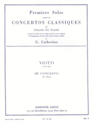 Premier Solos Concertos Classiques - Concerto No. 29, Solo No. 1