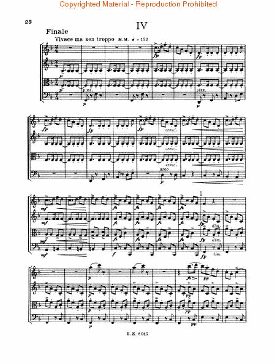 String Quartet in F Major, Op. 96 “American” String Quartet scores gallery preview page 4