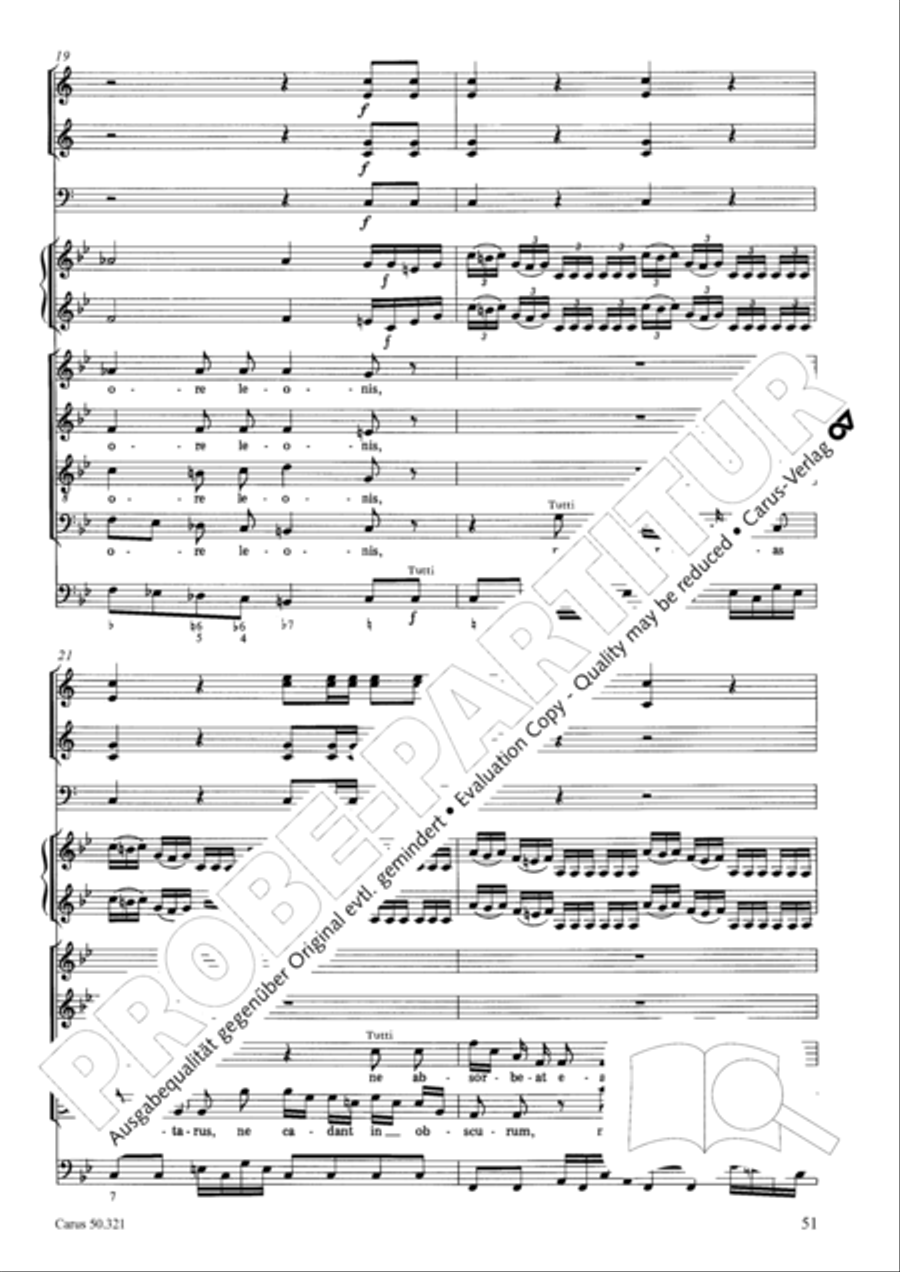 Requiem in C minor 4-Part scores gallery preview page 57