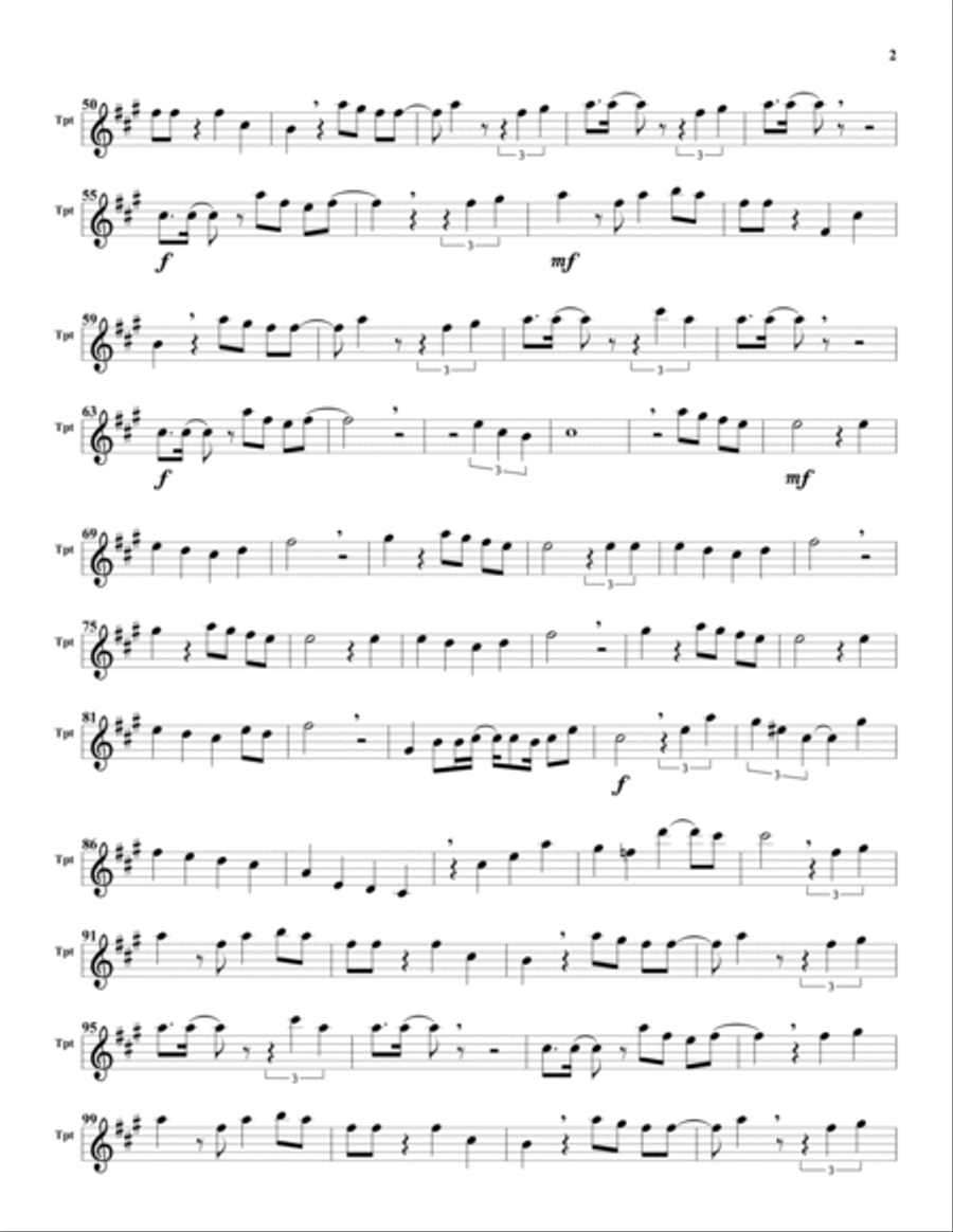 Lessons In Love Trumpet Solo scores gallery preview page 2