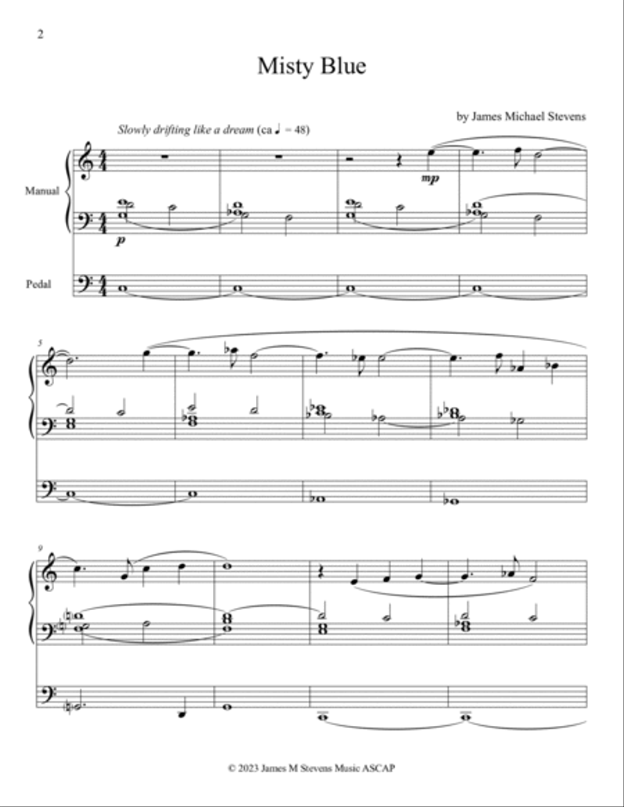 Misty Blue - Organ Solo Organ Solo scores gallery preview page 2