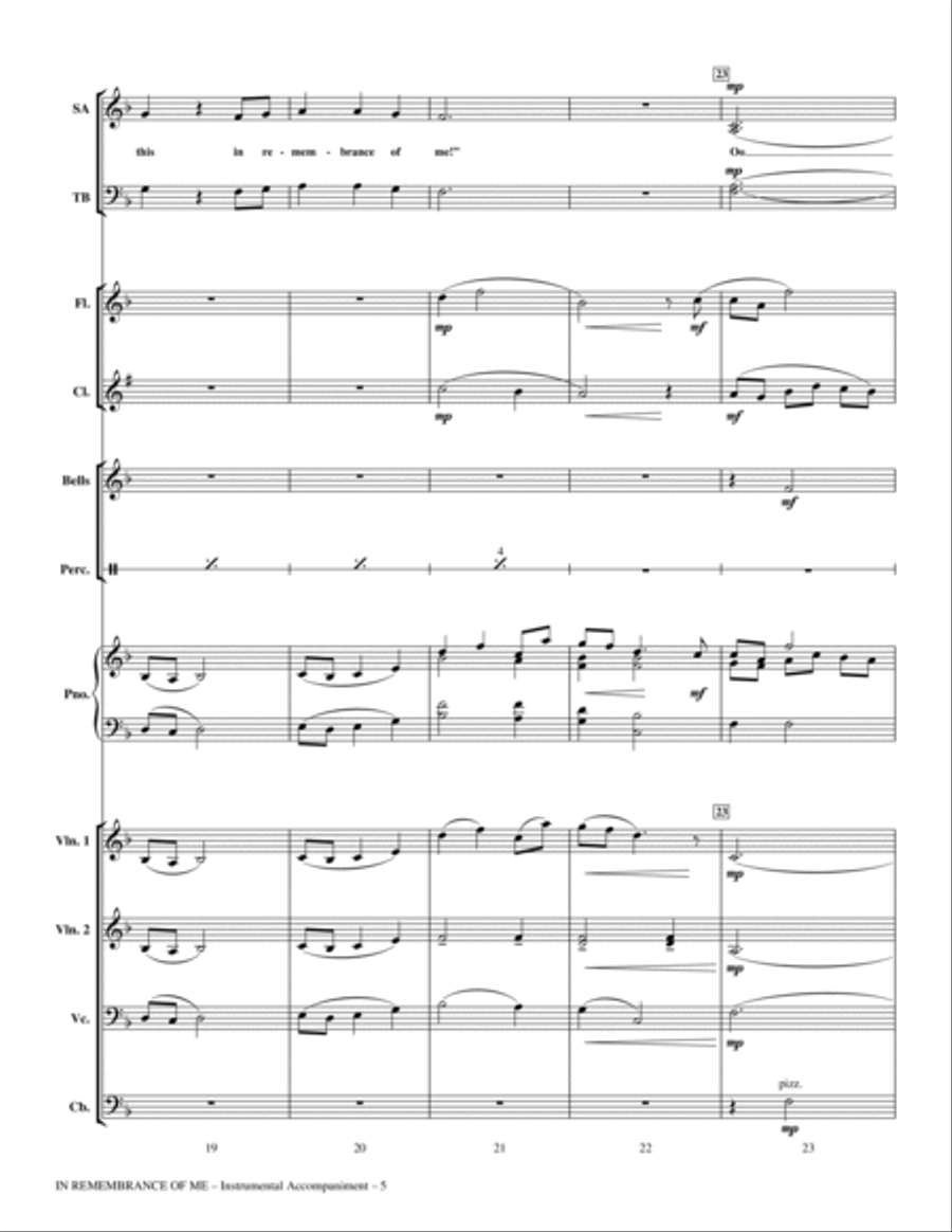 In Remembrance Of Me - Full Score Choir scores gallery preview page 5