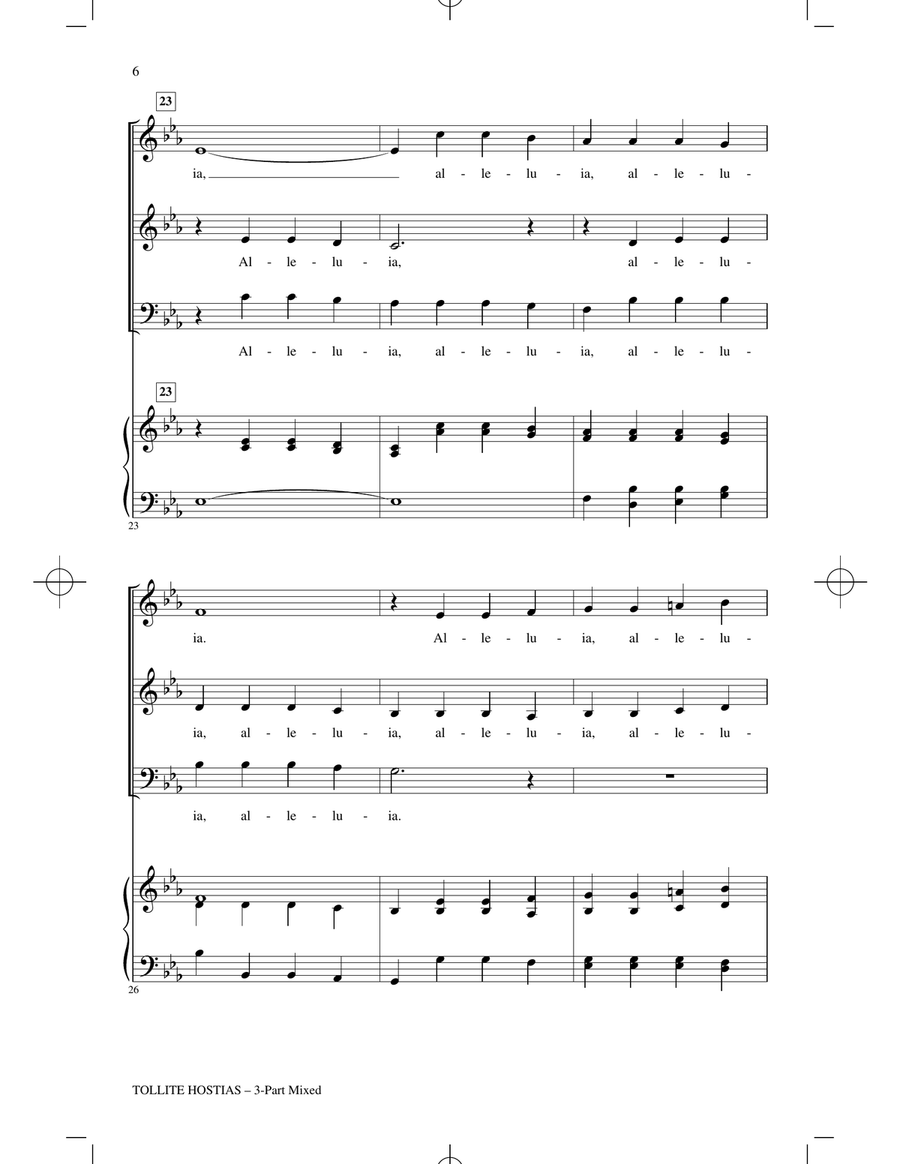 Tollite Hostias (arr. Audrey Snyder) 3-Part scores gallery preview page 4