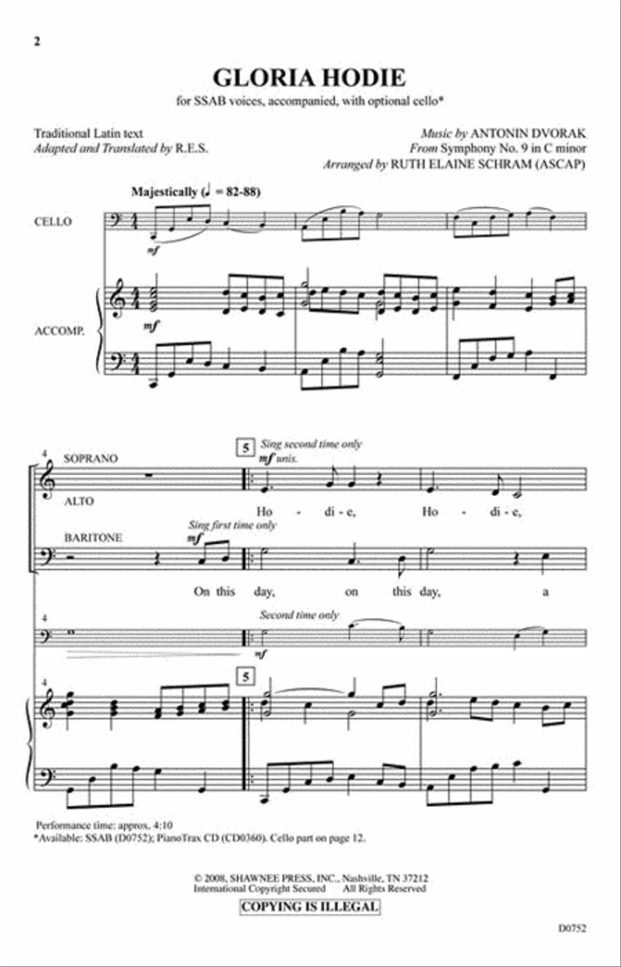 Gloria Hodie Choir scores gallery preview page 2