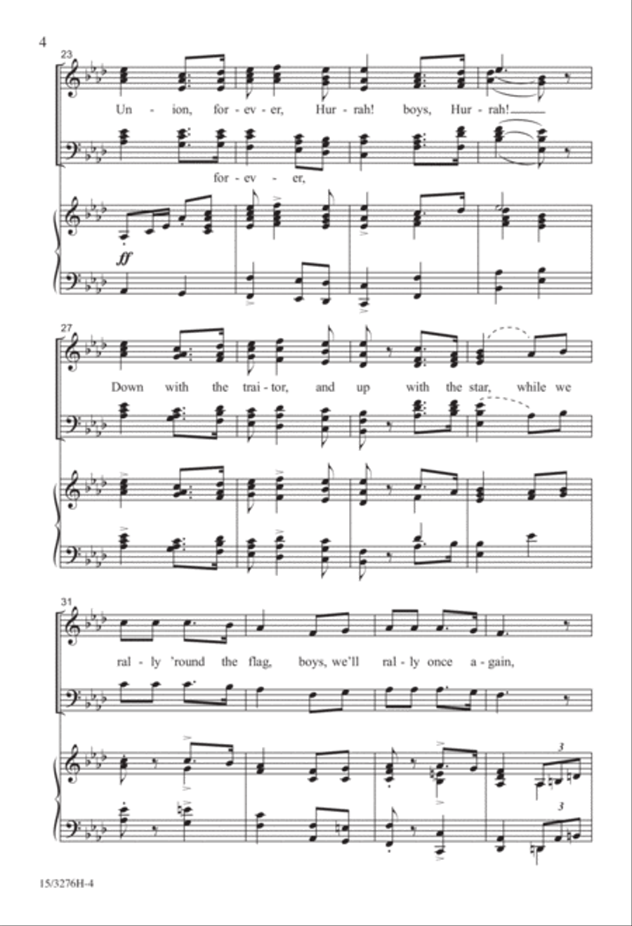 Battle Cry of Freedom 4-Part scores gallery preview page 4