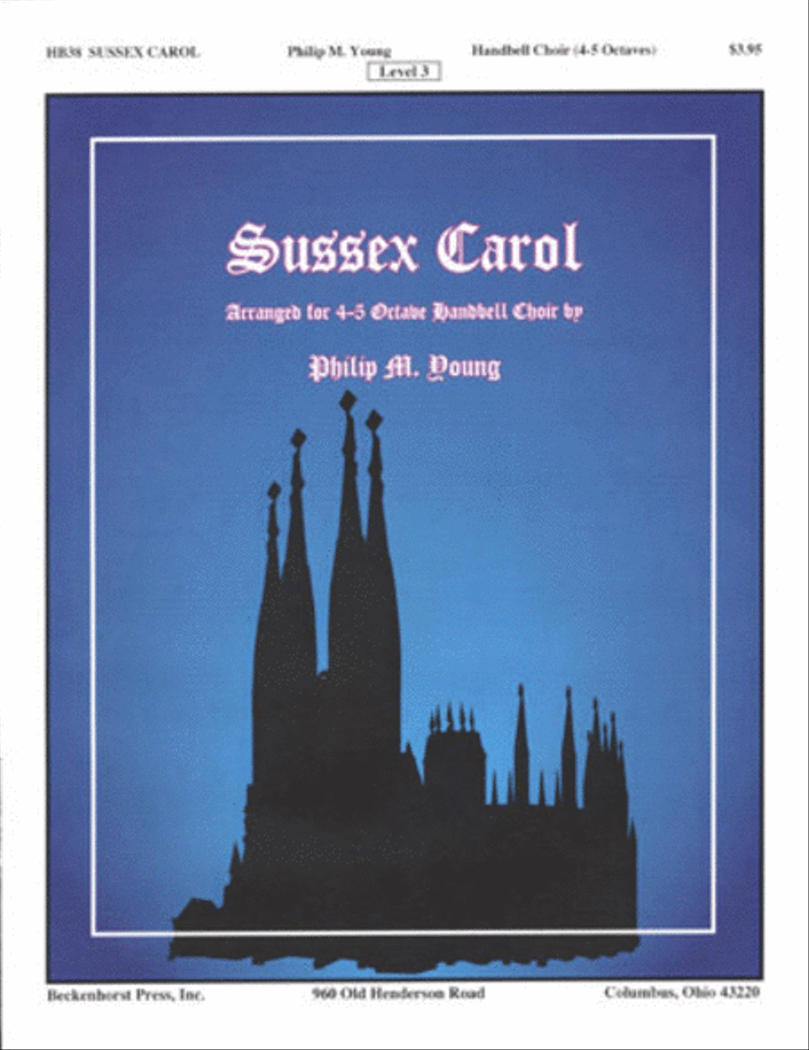 Sussex Carol (Handbell Setting/Accompaniment) Handbell Choir scores gallery preview page 1