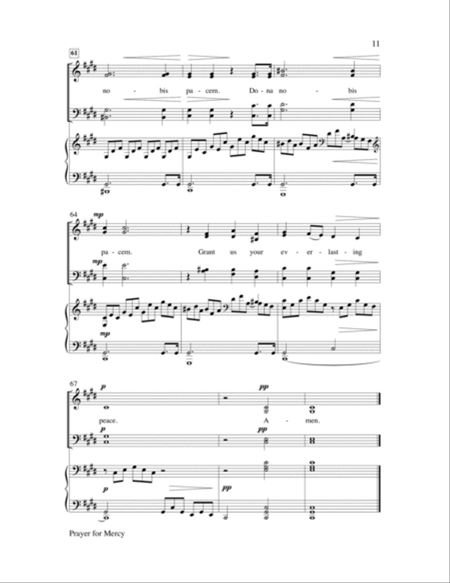 Prayer for Mercy 4-Part scores gallery preview page 11