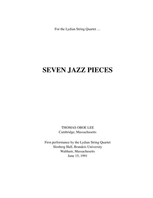 Seven Jazz Pieces (1990-91) for string quartet