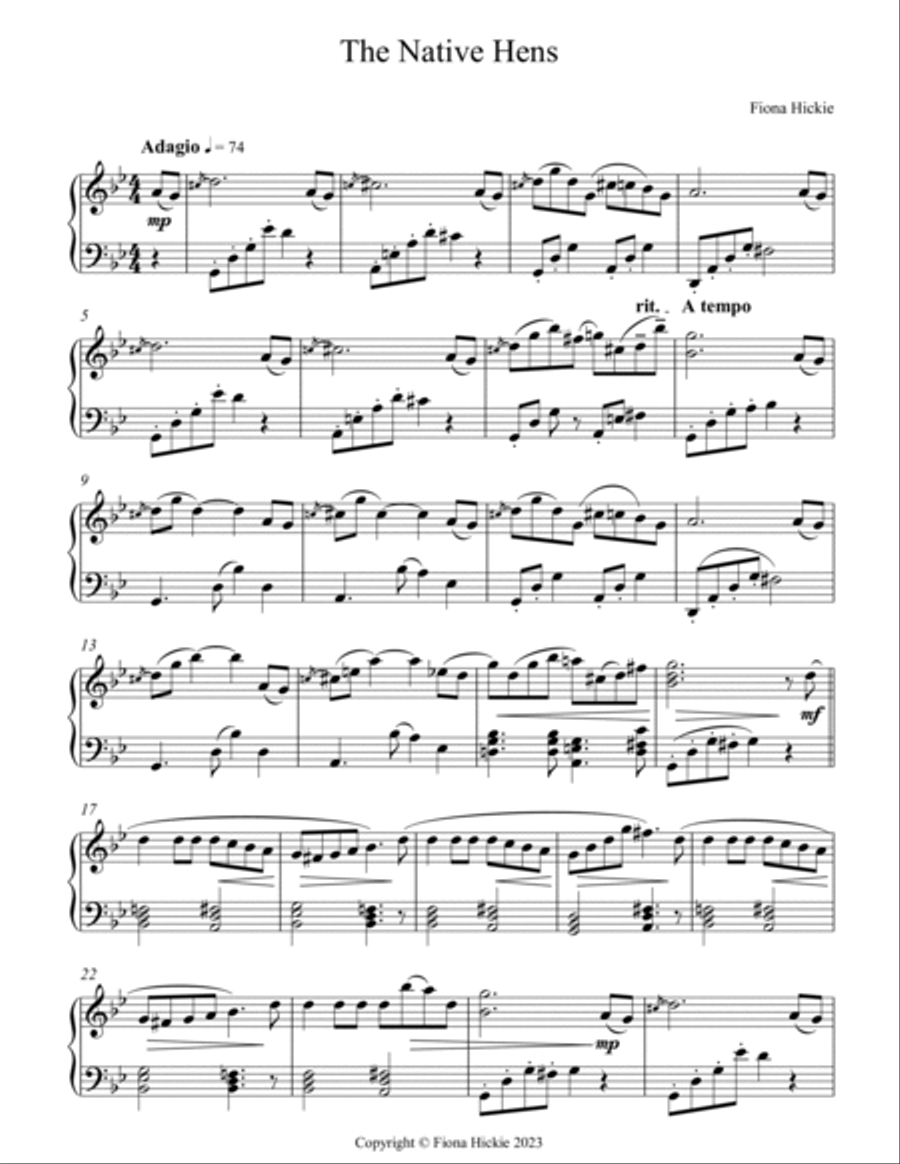 The Native Hens Piano, Vocal, Guitar scores gallery preview page 2