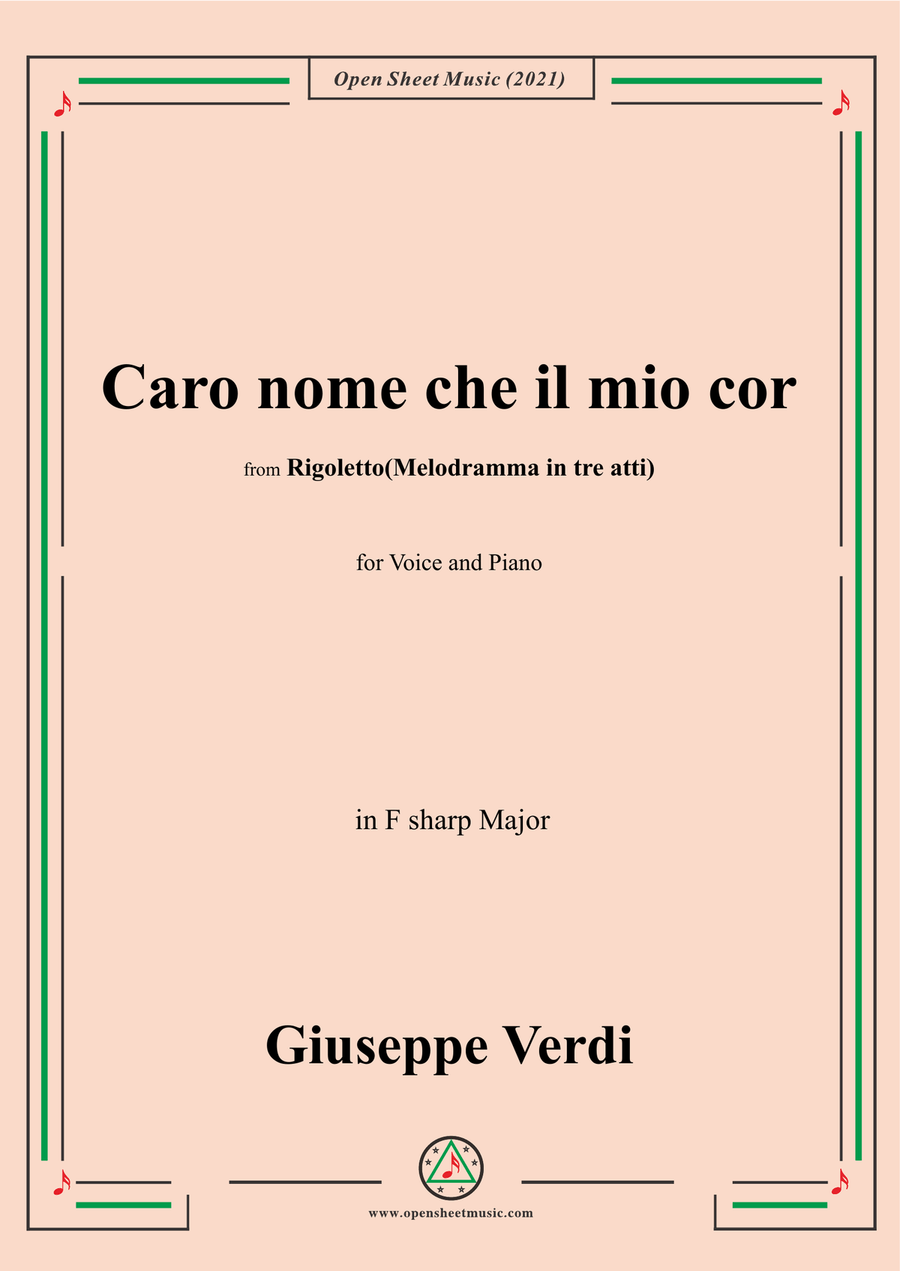 Verdi-Caro nome che il mio cor,in F sharp Major