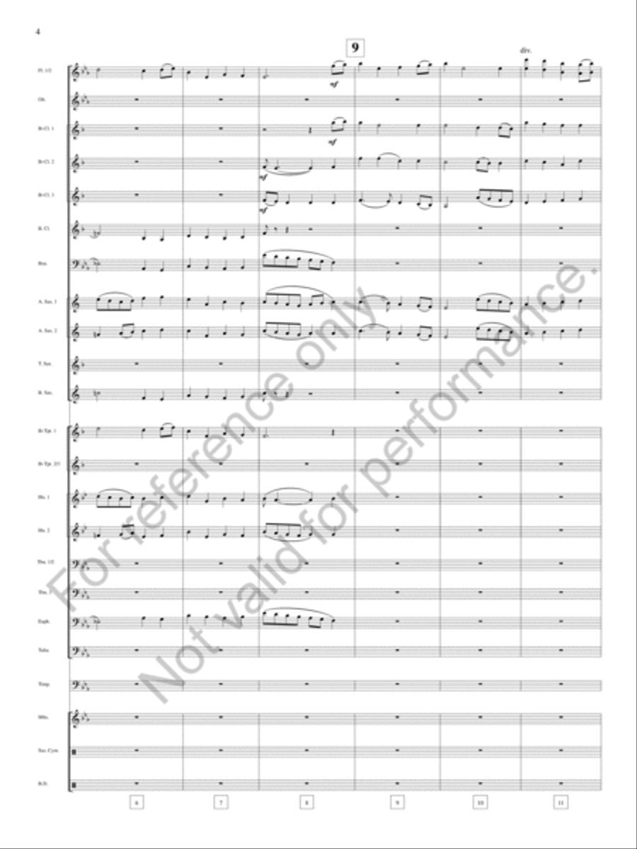 Leaves That Descend To No Drum Concert Band scores gallery preview page 5