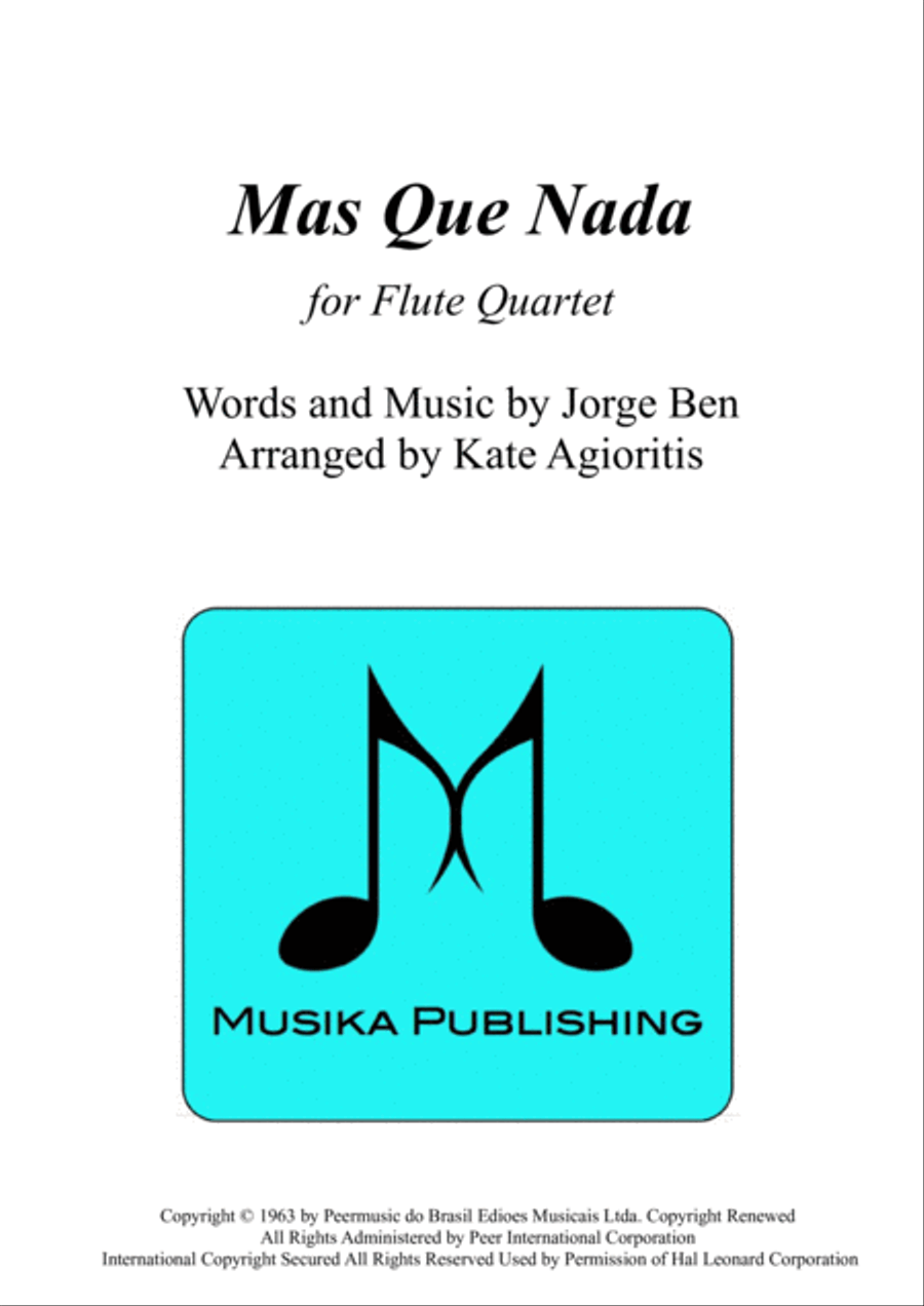 Mas Que Nada Mas Que Nada Flute Quartet scores gallery preview page 1