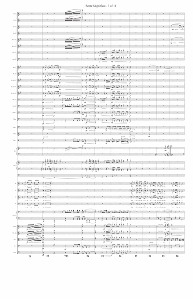 Magnificat (orchestral score and parts)