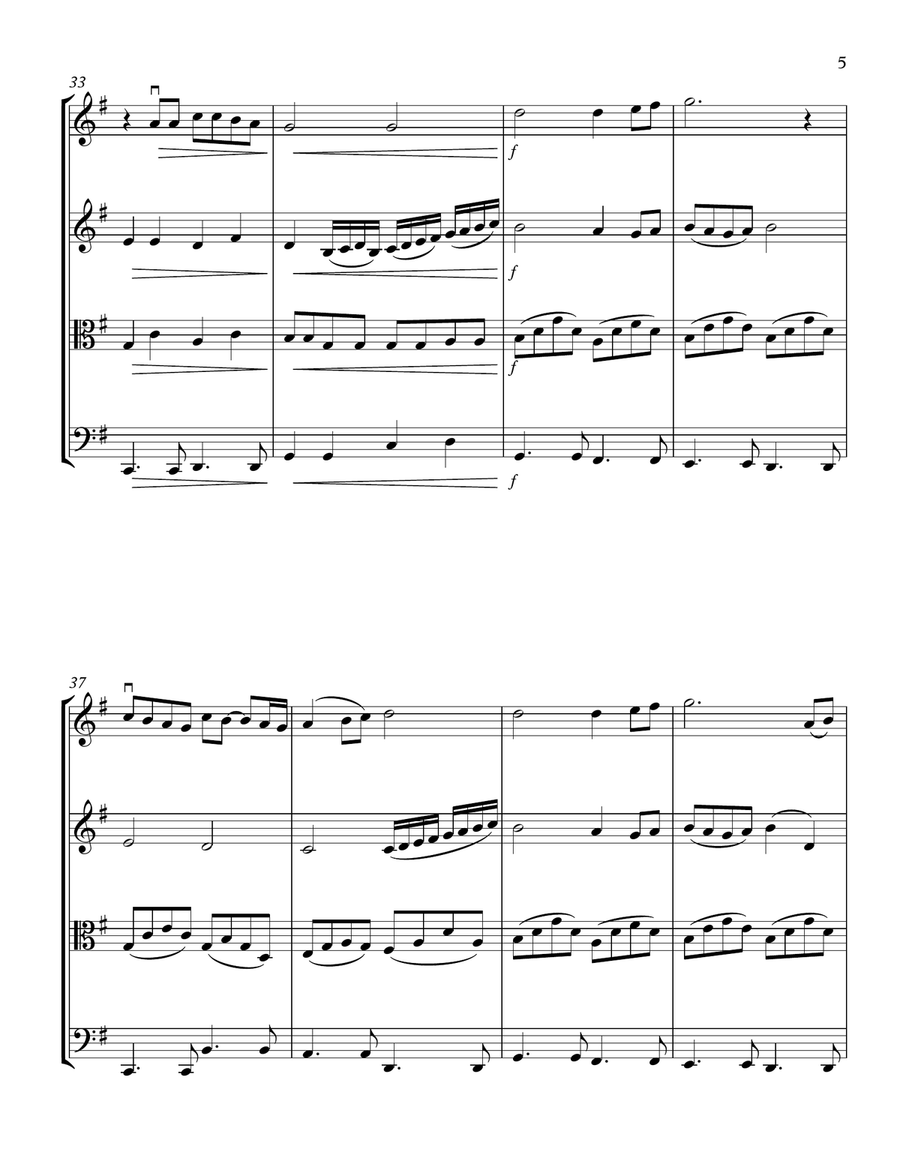 Always On My Mind String Quartet scores gallery preview page 5