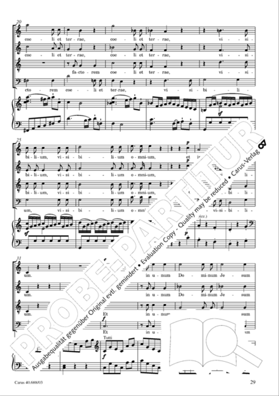 Mass in C Major 4-Part scores gallery preview page 30