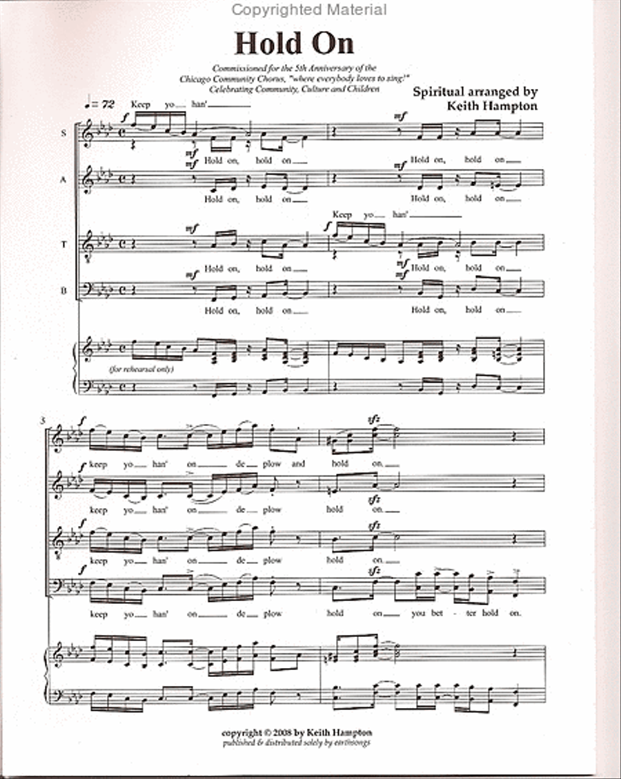 hold on! 4-Part scores gallery preview page 2