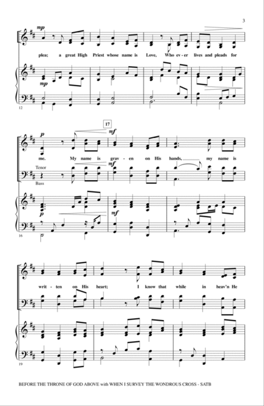 Before The Throne Of God Above 4-Part scores gallery preview page 2