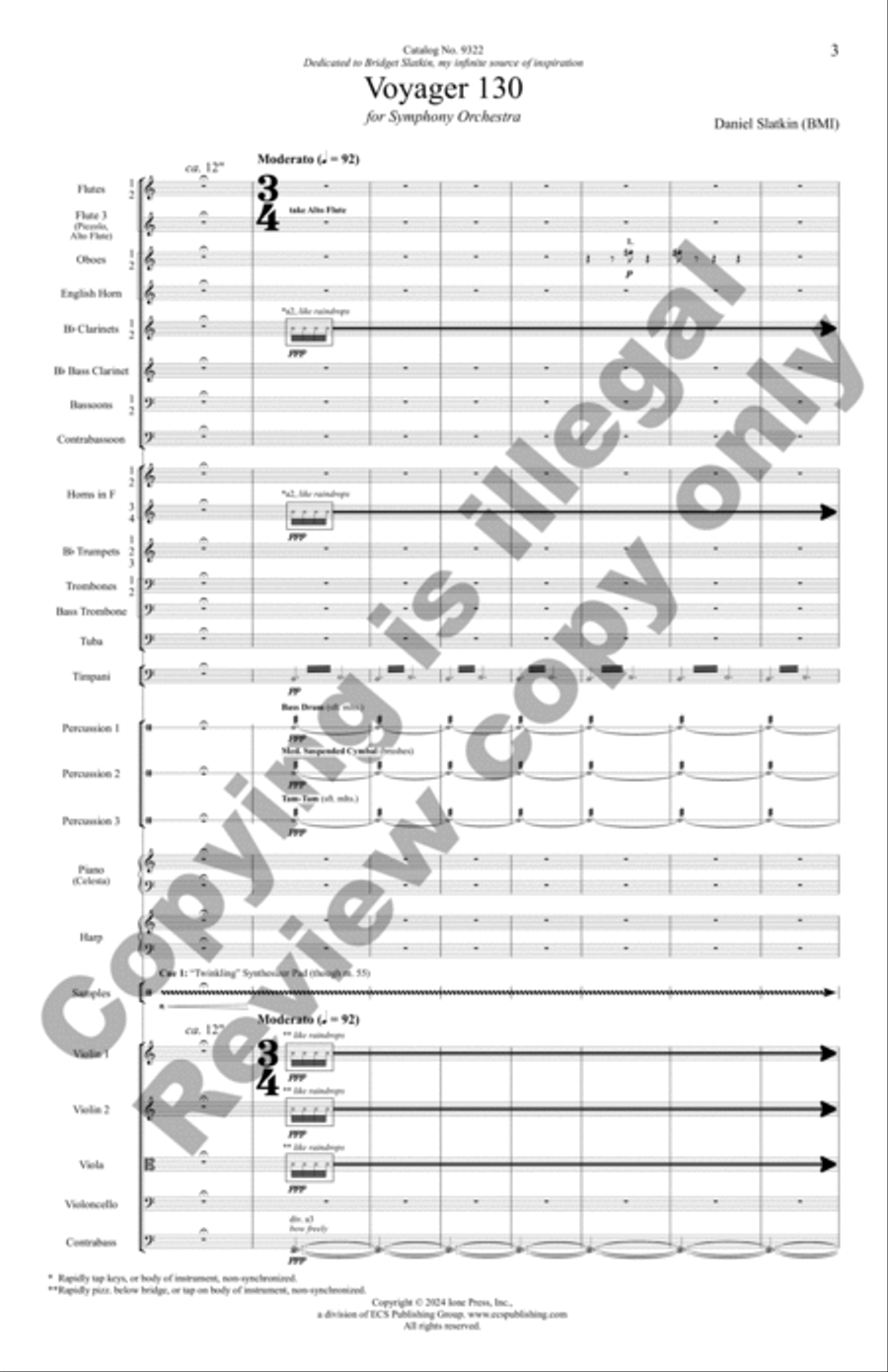 Voyager 130 (Additional Full Score) Full Orchestra scores gallery preview page 4