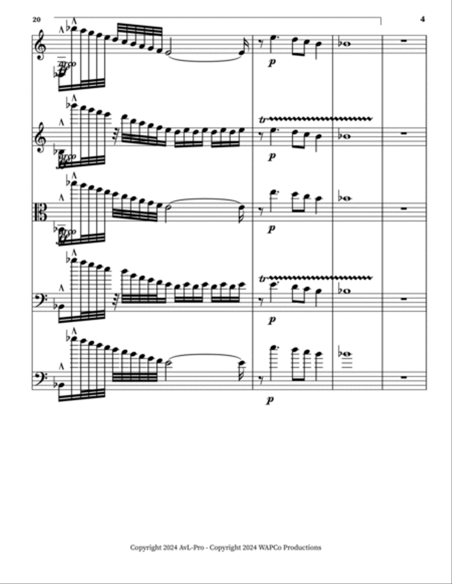 Symphony no. 7 in C major, op. 31 - I. Allegro con fuoco (for strings) String Orchestra scores gallery preview page 4