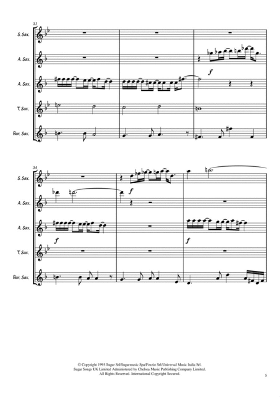 Vivo Per Lei Woodwind Quartet scores gallery preview page 5