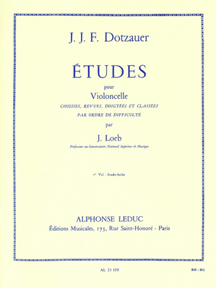 Book cover for Etudes Vol.1 (cello Solo)