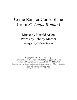 Book cover for Come Rain Or Come Shine