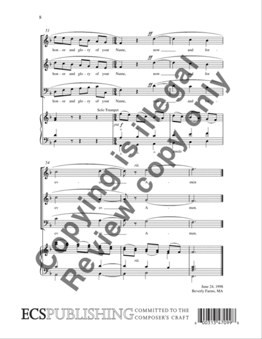 A Thanksgiving for the Beauty of the Earth 3-Part scores gallery preview page 10
