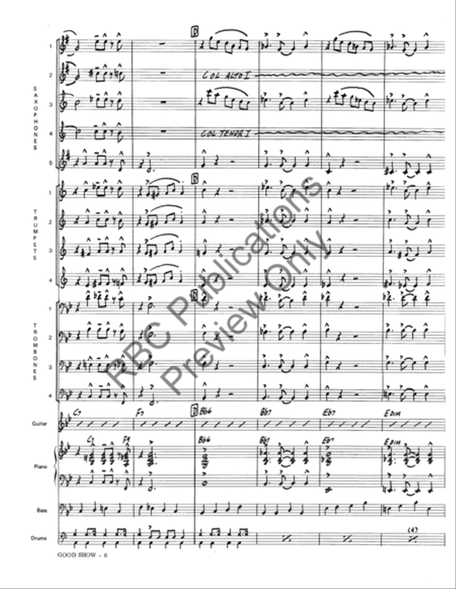 Good Show (Score) Jazz Ensemble scores gallery preview page 9