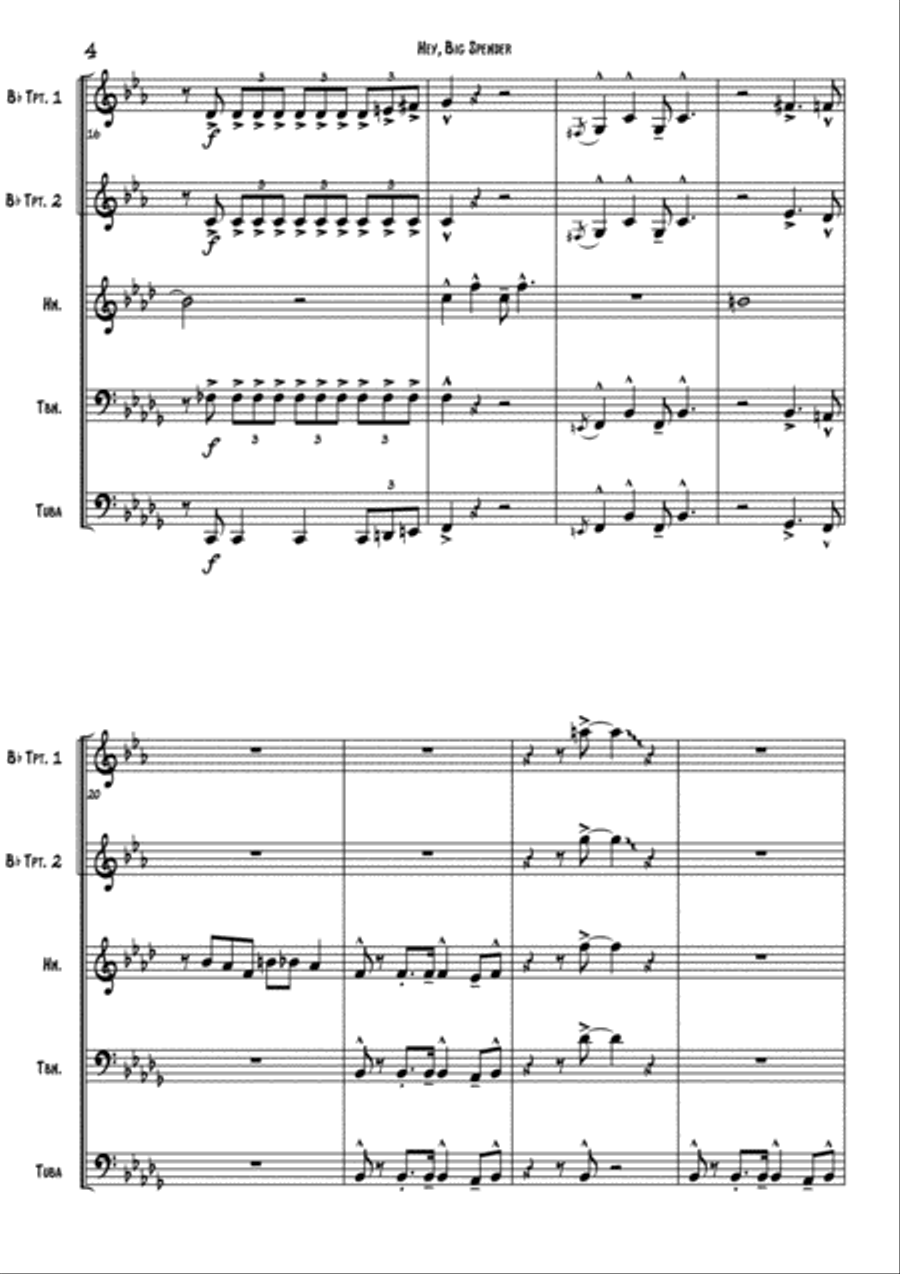 Big Spender Brass Ensemble scores gallery preview page 4