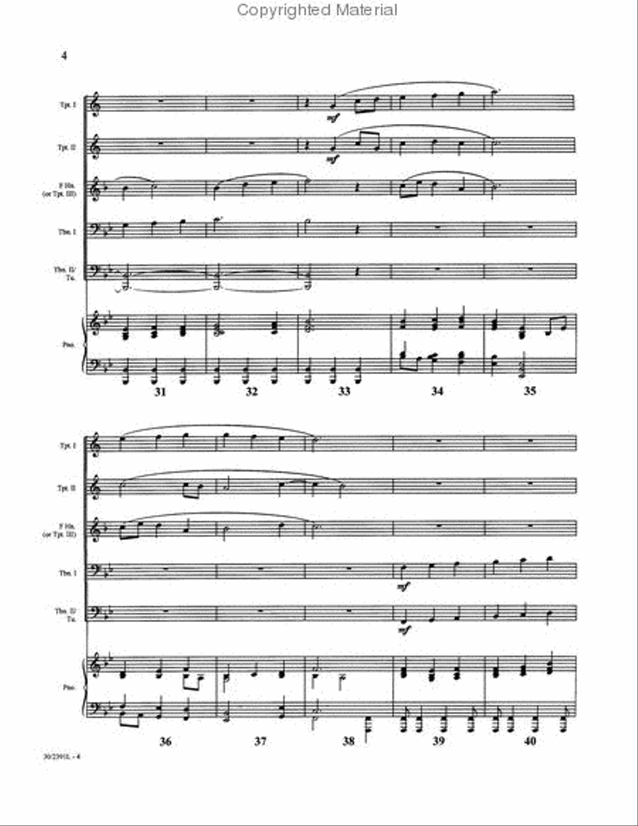 Praise to the Lord, the Almighty Brass Ensemble scores gallery preview page 3