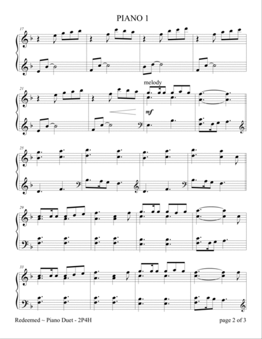 Redeemed, How I Love to Proclaim It (2 Pianos, 4 Hands Duet) 2 Pianos, 4-Hands scores gallery preview page 4