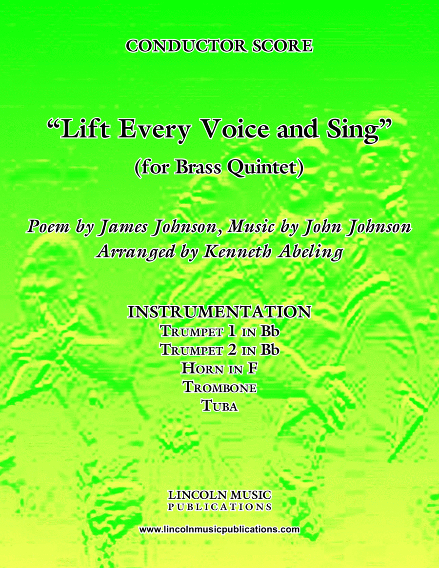 Book cover for Lift Every Voice and Sing (for Brass Quintet)