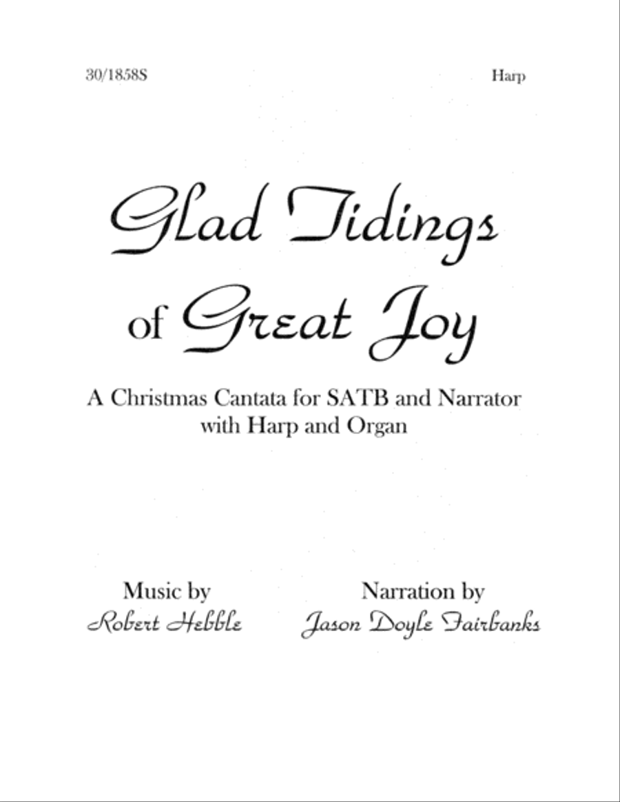 Glad Tidings of Great Joy - Harp Part Choir scores gallery preview page 1