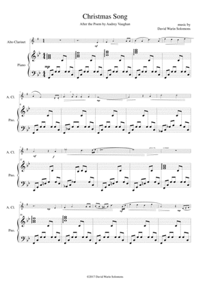 Christmas Song for alto clarinet and piano