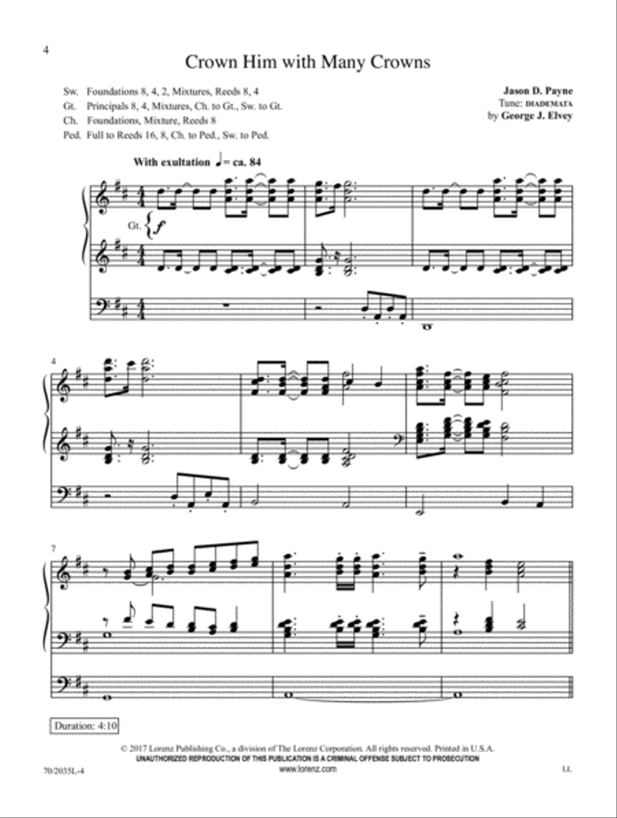 Roof-Raising Hymns Organ Solo scores gallery preview page 2