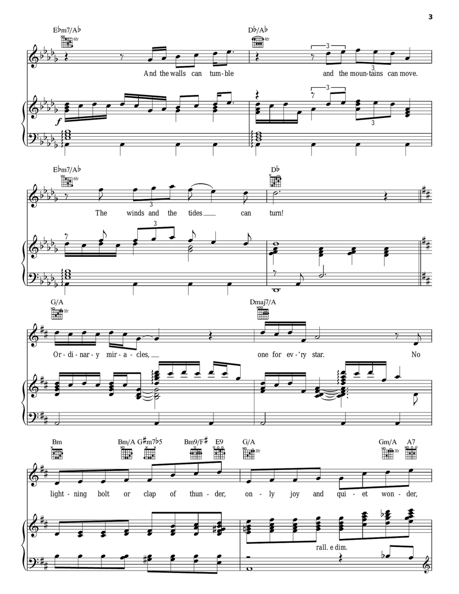 Ordinary Miracles Piano, Vocal, Guitar scores gallery preview page 3