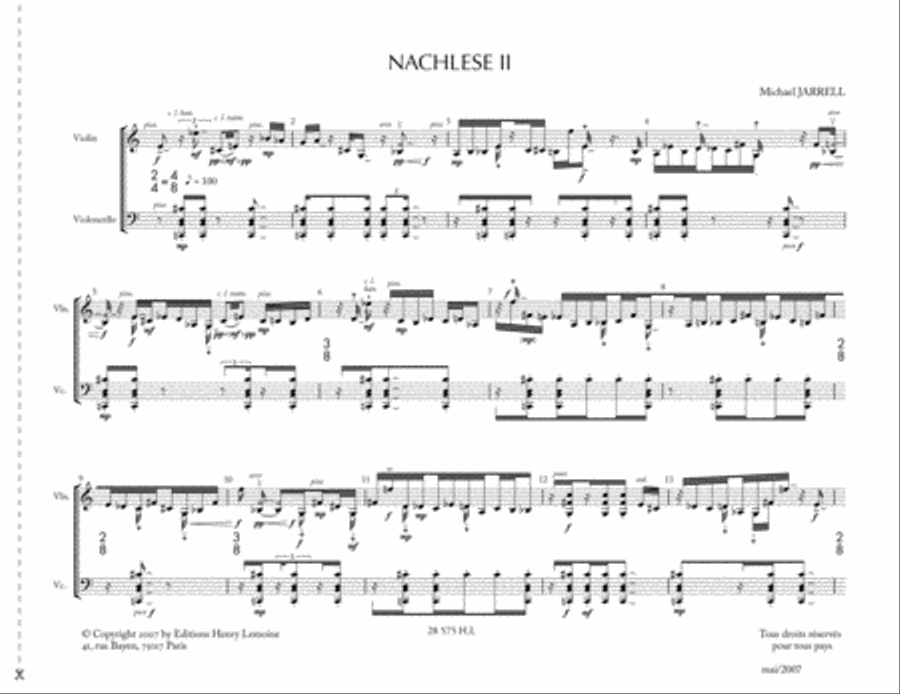 Nachlese II Cello scores gallery preview page 2