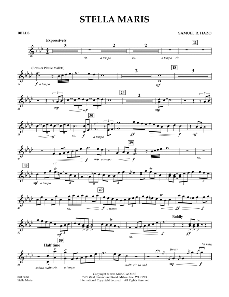 Stella Maris - Bells Stella Maris - Bells Concert Band scores gallery preview page 1