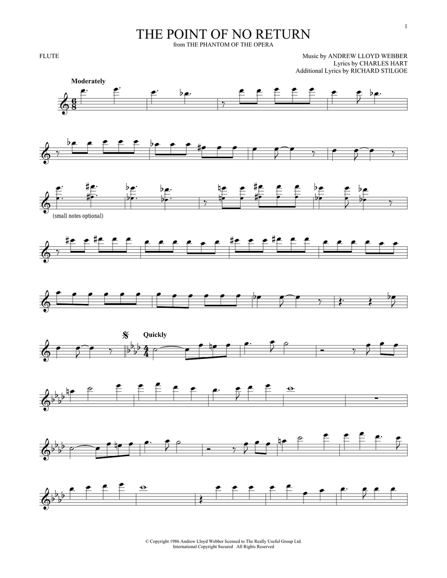 The Point Of No Return (from The Phantom Of The Opera)