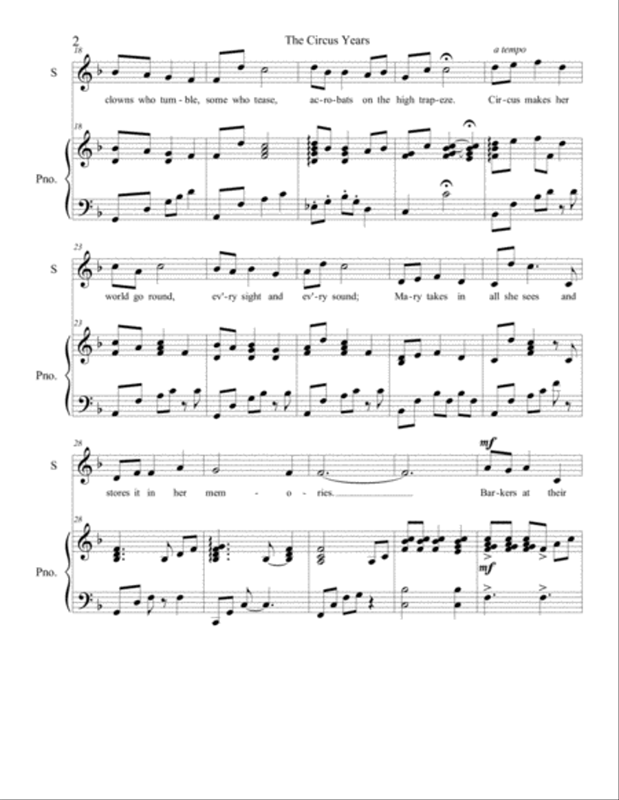 The Circus Years Voice scores gallery preview page 2