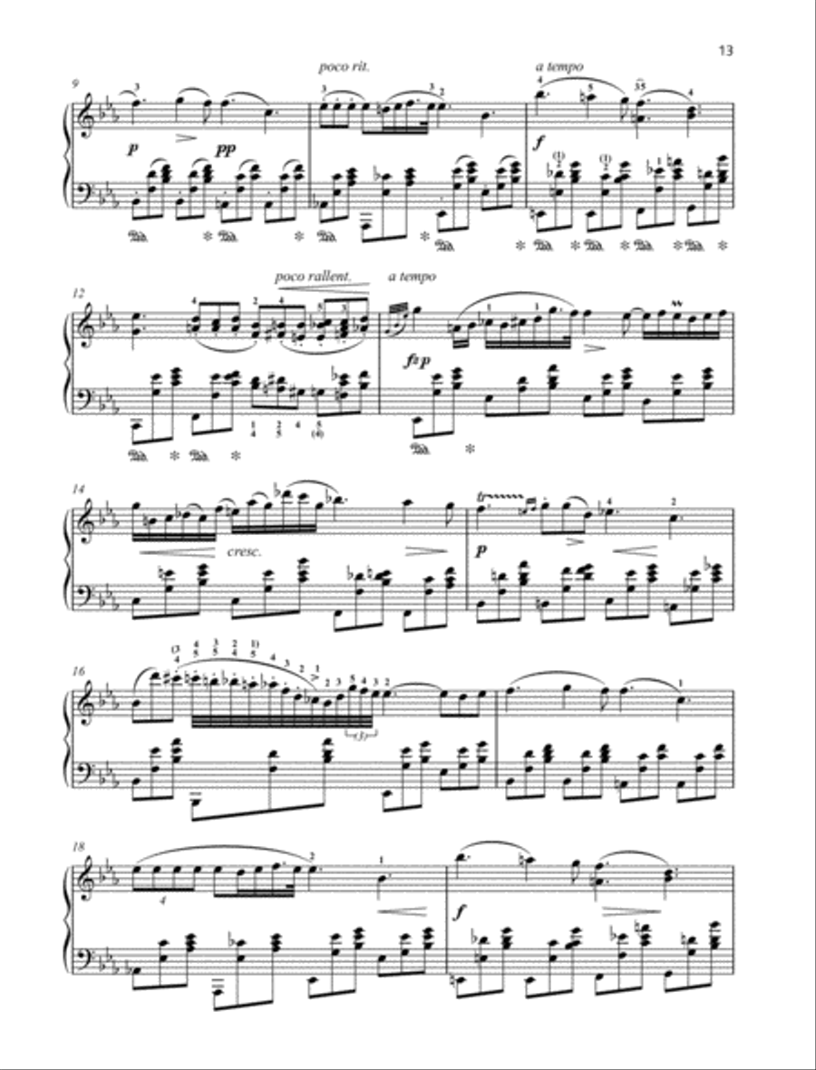 Nocturne E-flat major Piano Solo scores gallery preview page 3