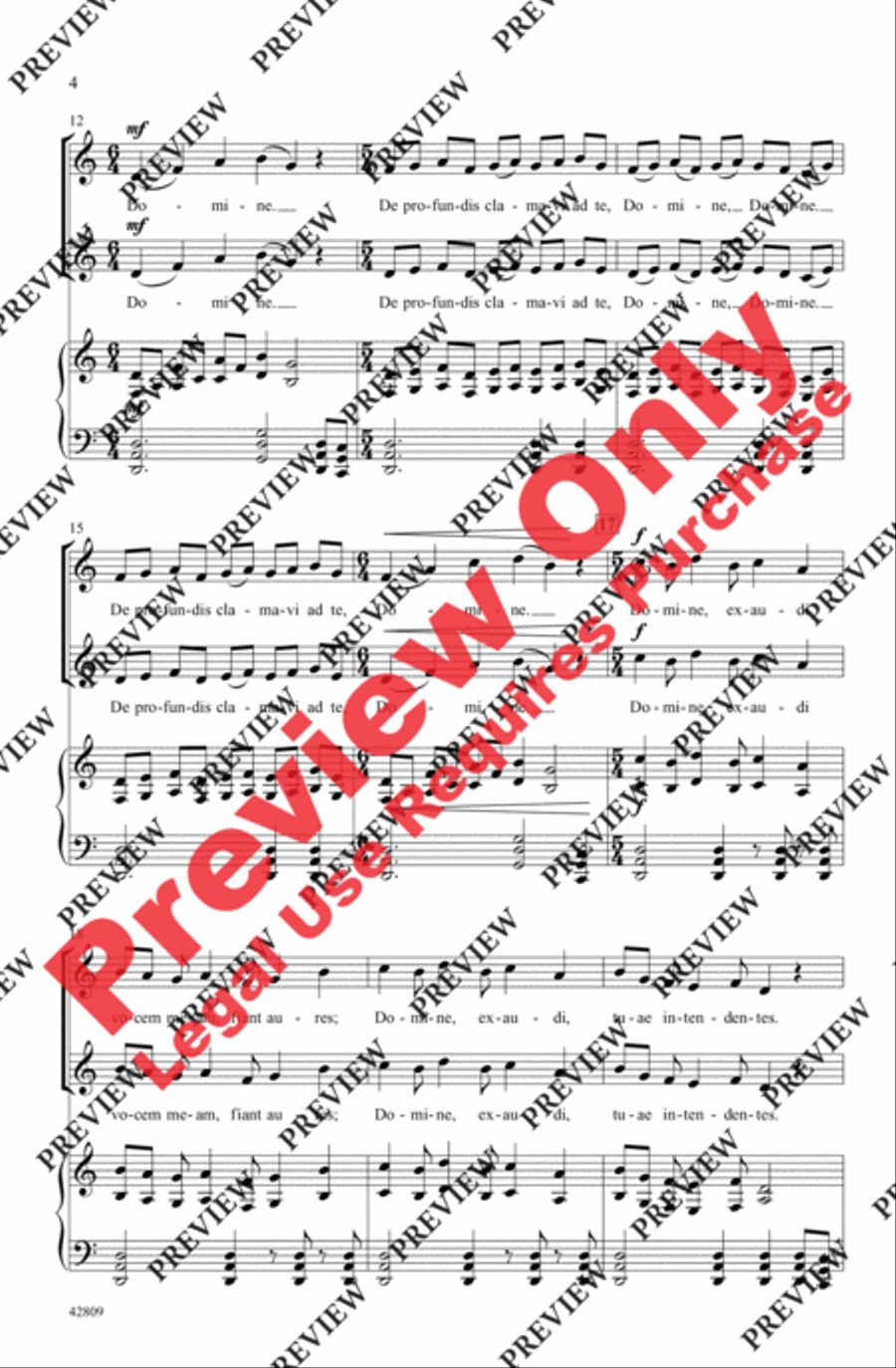 De Profundis Women's Choir scores gallery preview page 4