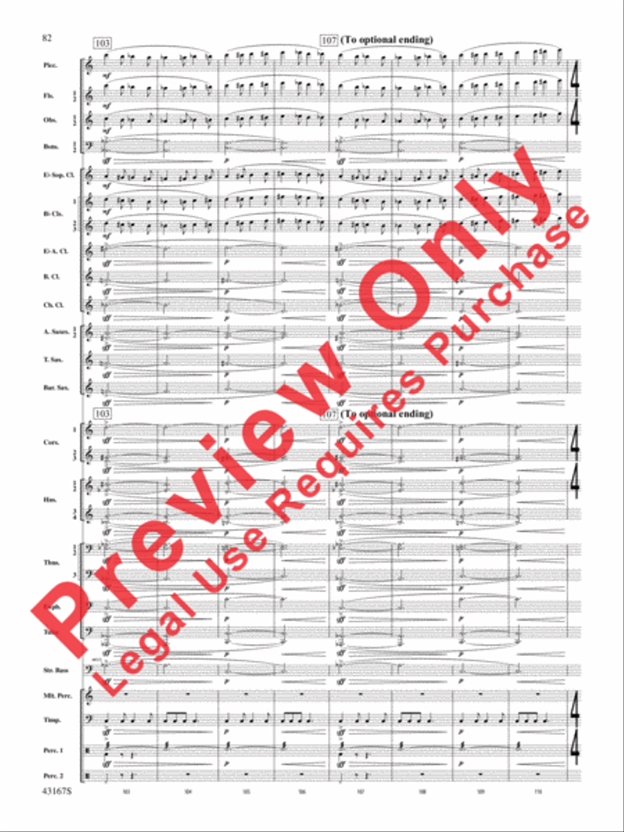 Down to the Sea in Ships (from the NBC TV Film Project 20) Concert Band scores gallery preview page 83