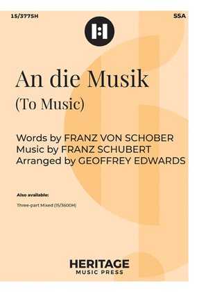 Book cover for An die Musik